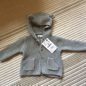 Zara grey hoodie sweater jacket